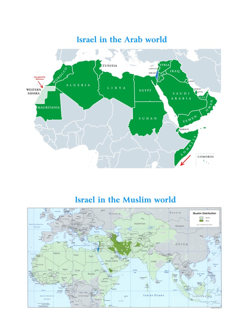 Israel Map Arab Muslim 